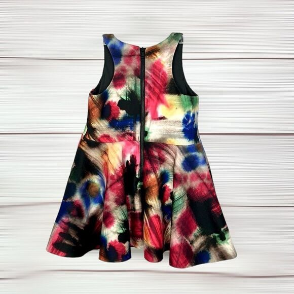 Milly Minis Graffiti-Print Fit & Flare Racerback Dress Black Multicolor size 3 - Picture 5 of 10